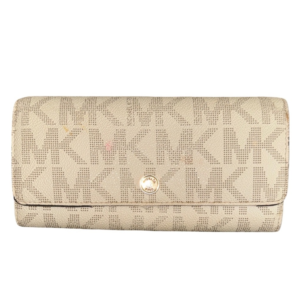 Authentic Michael Kors Logo large snap front leather